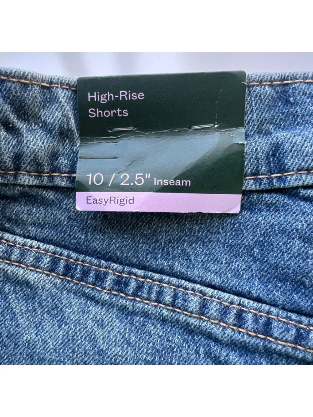 Wild Fable High-Rise Denim Shorts Womens 10 Blue Distressed Casual 2.5